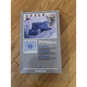 Vintage Singer SewWare 2 Monograms‎ Cartridge 1984 Vintage Sewing Software